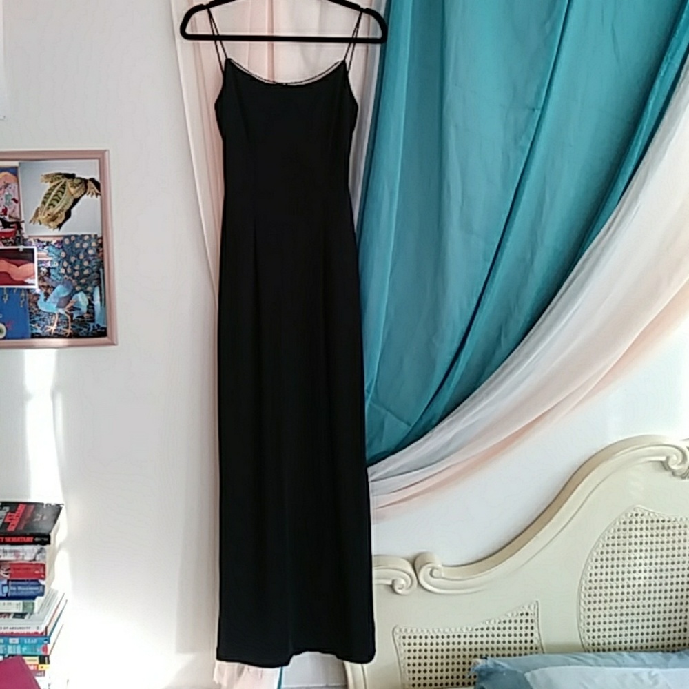90s Floor Length Black Gown